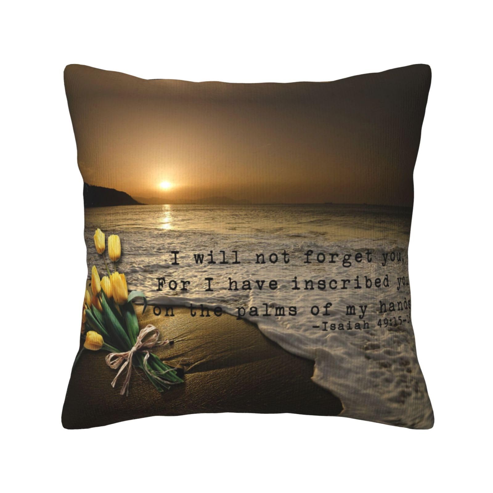 TOMPPY Bedruckte Kissenbezüge mit Sprüchen für Couch, Sofa, Bett, Schlafzimmer, Wohnzimmer, 50,8 x 50,8 cm