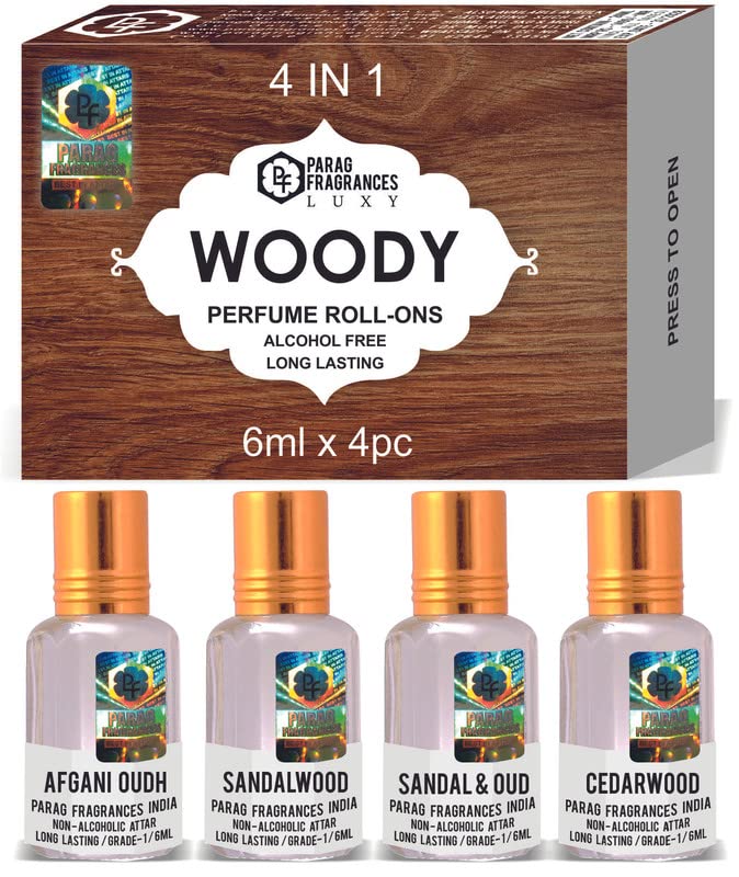 Image of Parag Fragrances Top Attars Collection Woody 4 in 1 Gift Set