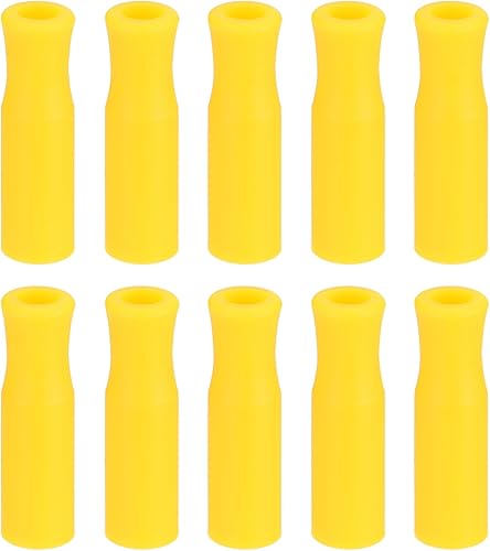 Miniatura 8 de uxcell 10 puntas de popote de silicona, cubiertas de paja de metal, puntas de popote suaves y reutilizables, aptas para popotes de acero inoxidable