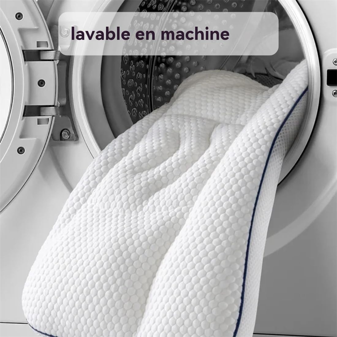 Oreiller Ergonomique Enfant Mémoire de Forme – Soutien Cervical & Sommeil Réparateur – Hypoallergénique, Anti-Acariens & Housse Lavable – Idéal pour Lit, Sieste, Voyage, Filles & Garçons 3-10 Ans