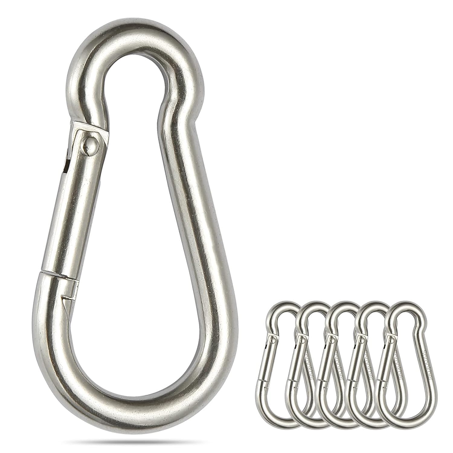 AJRO DEAL Snap Hook Carabiner Swing Connector - Stainless Steel Spring, Heavy Duty,Snap Hooks for Gym Exercise, Camping, Climbing, Car Lock,Home,8MM, Multipurpose (B0CLY2X9TX) Amazon Price History, Amazon Price Tracker