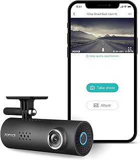 70mai Smart Dash Cam 1S, 1080P Full HD, Smart Dash Camera for Cars, Sony IMX307, Built-in G-Sensor, WDR, Powerful Night Vi...