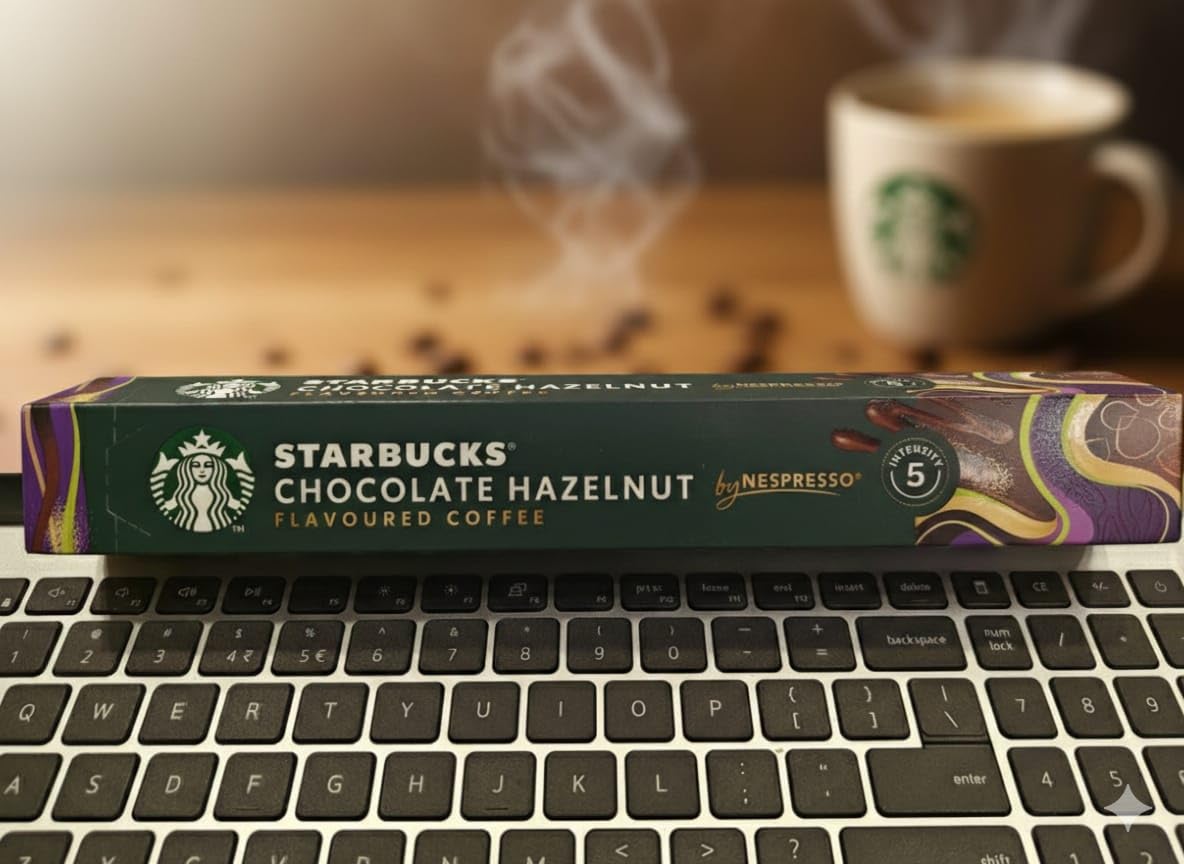 Starbucks Chocolate Hazelnut Flavoured Coffee by Nespresso, Intensity 5, 51g By Febora-image-33
