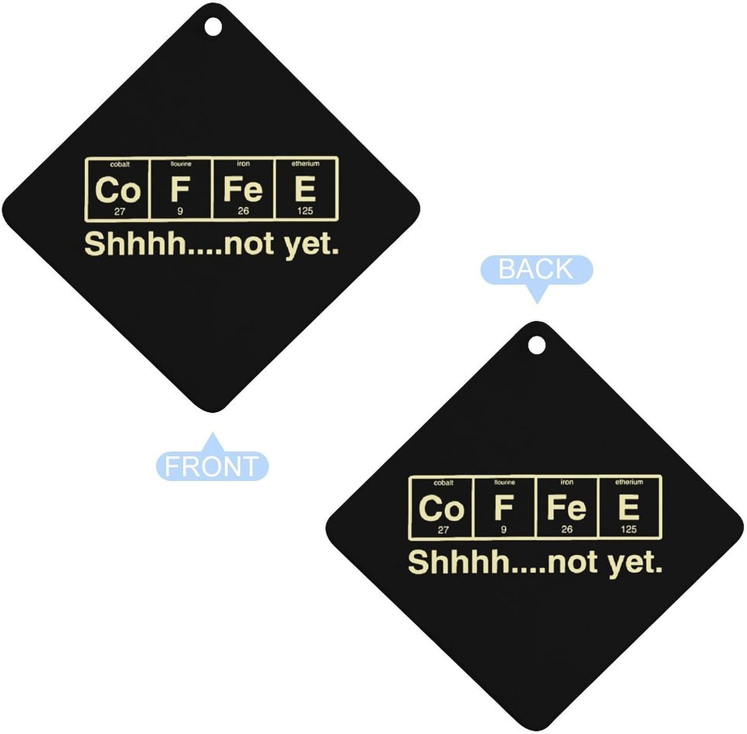 Elements Coffee Not Yeat Car Air Freshener Hanging Car Scent Cards Decor Interior Accessories