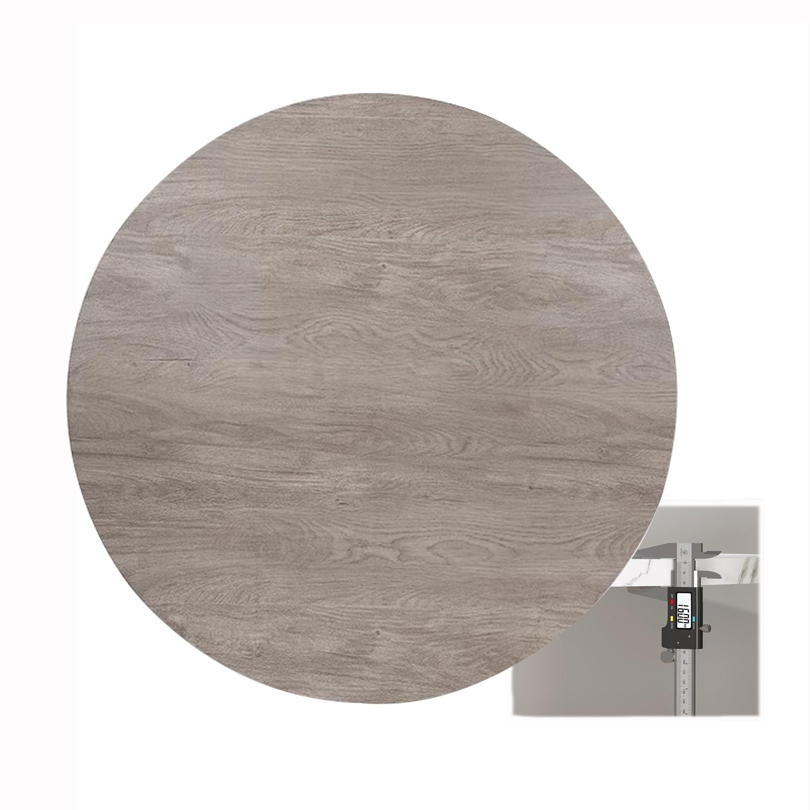 Tavolo da pranzo rotondo in legno, 100 cm, ricambio fai da te, per casa e ufficio, finitura in rovere grigio, 30 cm, design moderno