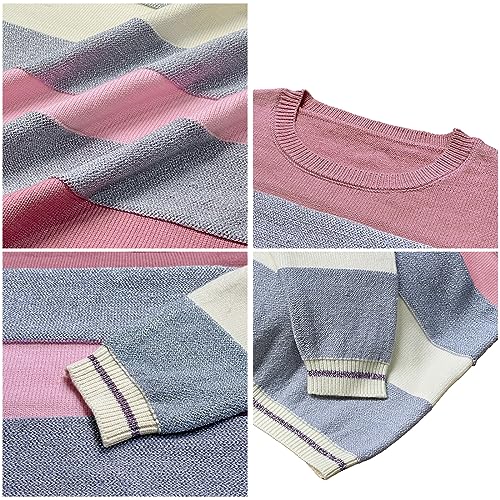 Image of ANCAPELION Women's Casual Sweater Pullover Winter Basic Sweatshirt Long Sleeve Cozy Knitted Jumper Tops Loose Fit