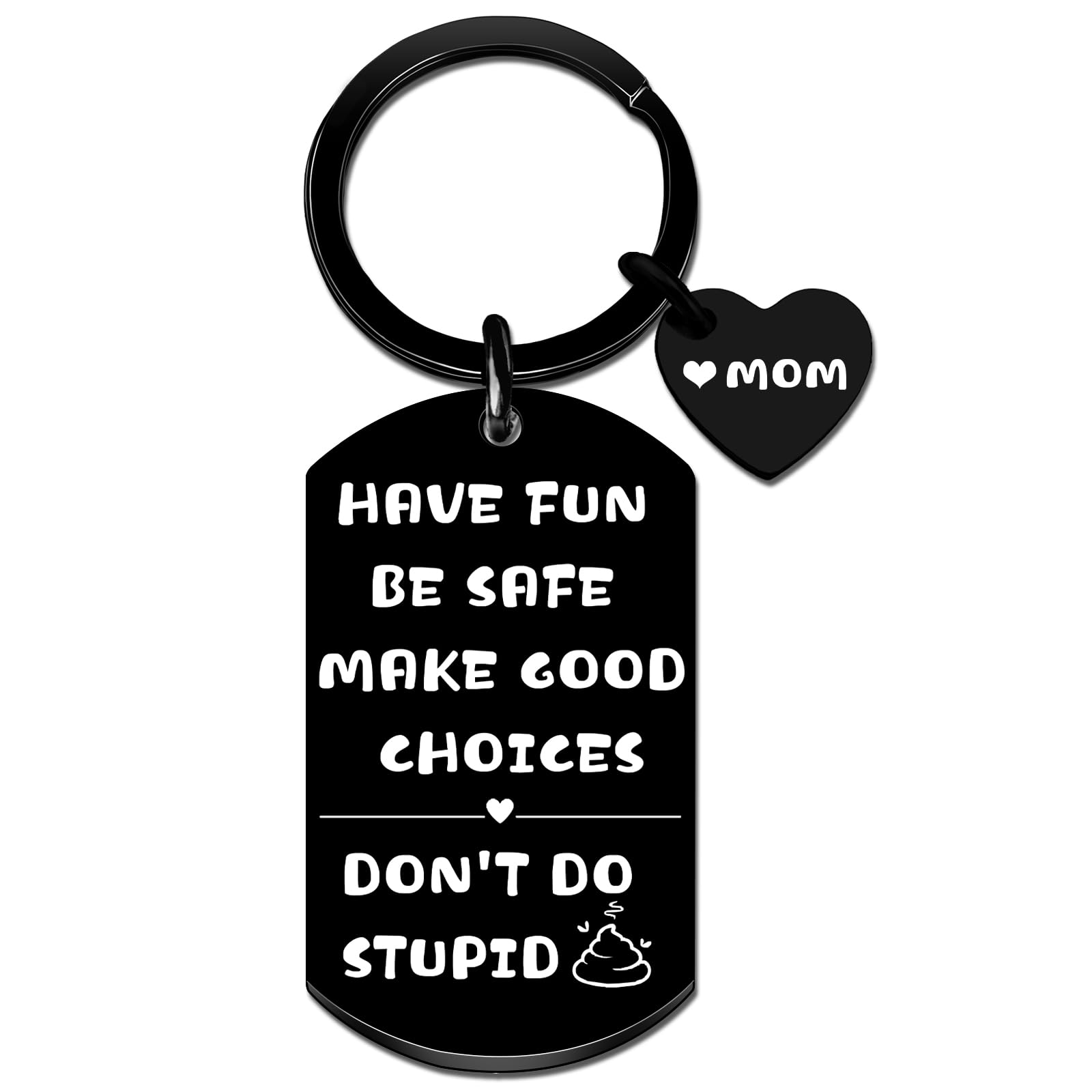 MigPio 'Boy Mom' Keychain: Perfect Stocking Stuffer Gift for Son (2025 Christmas)