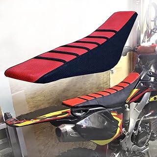 CHANGCHENG Dirt Bike Seat Cover Motorcycle Gripper Seat Cover Rubber Soft Skin Covers Dirk Bike Accessories Red for CRF,CRF 230,CRF250,CR,Sur Ron,KLX,TTR