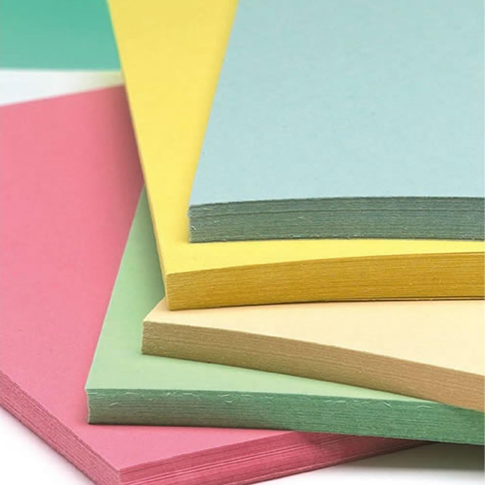 BCreativetolearn A3 Pastel Card 100% Recycled Coloured Card 180gsm 100 Sheets Assorted Colours - Use for Card Making, Printing, Copying Pink Cream Yellow Blue