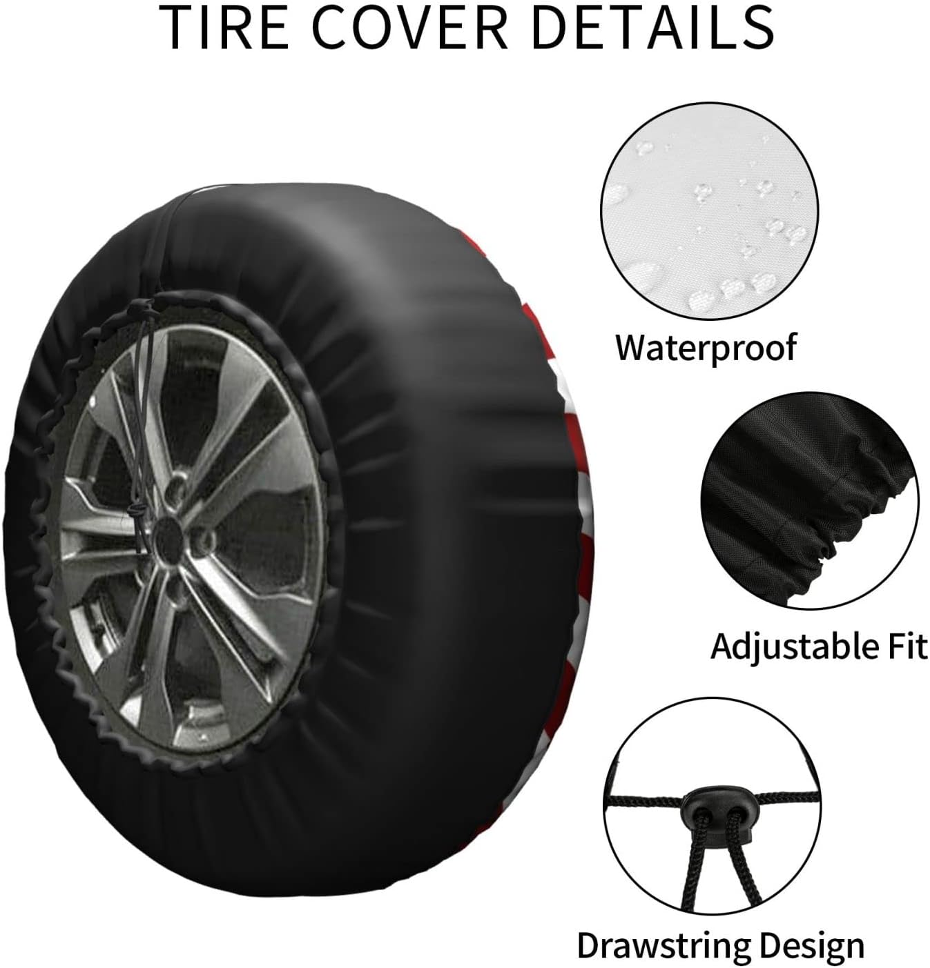 Universal Spare Tire Cover U.S. Army Veteran is Waterproof Dustproof and Uv Resistant Suitable for Trailers SUV Rv Trucks and Many Vehicle Camper Accessories 17 Inch