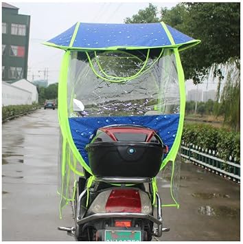 Waterproof Scooter Canopy, Foldable Electric Bike Sunshade, Thermal Reflective Rain Cover with Transparent Window, Portable Protection for Mobility & Motor Scooters, All-Season Use
