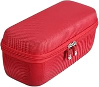 Vista 4 de Hermitshell Funda rígida de viaje compatible con JBL FLIP 5 / JBL FLIP 6 / JBL Flip 7 Altavoz Bluetooth portátil impermeable (rojo)