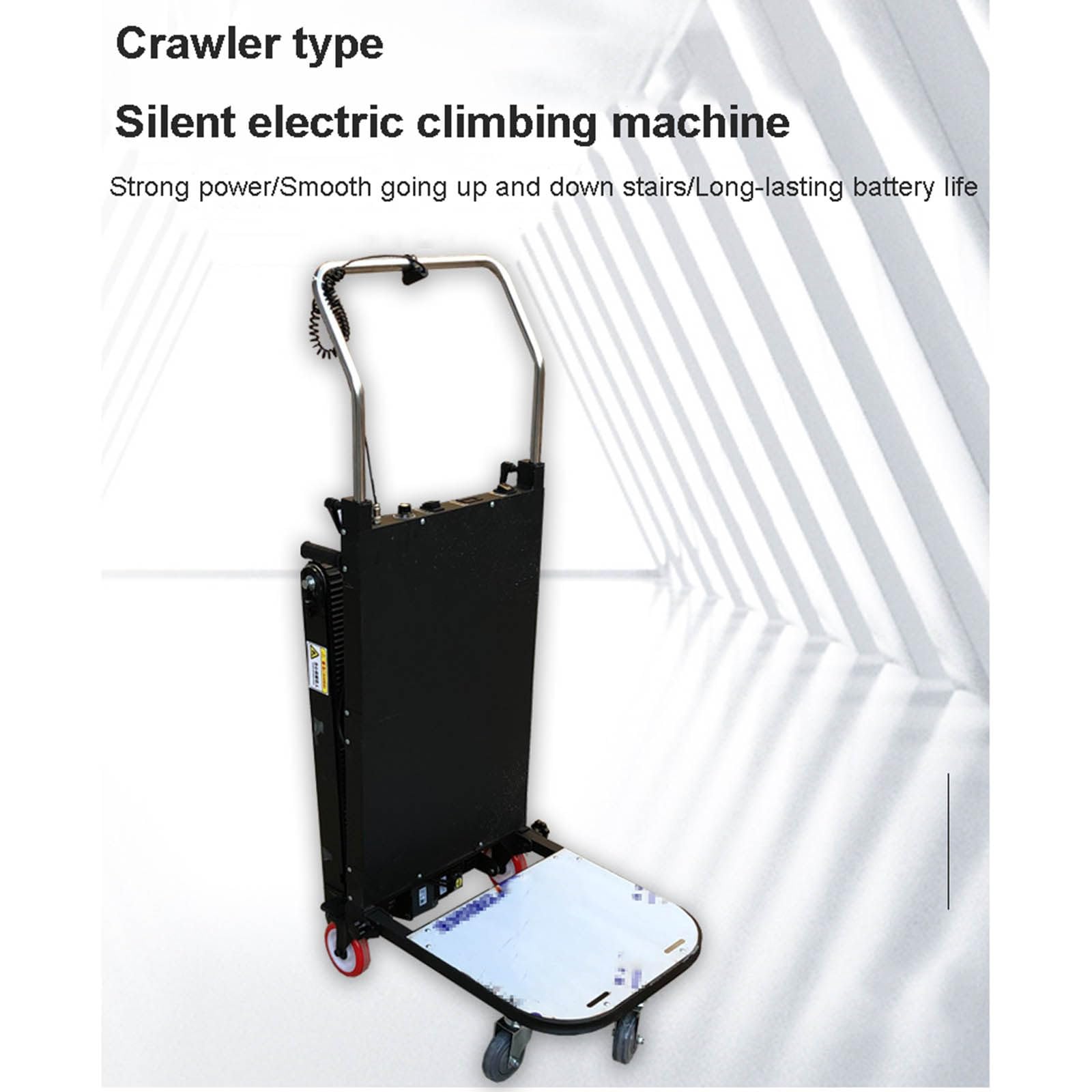 Montascale Elettrico - Carrello Saliscale Automatico Tipo Cingolato, Adatto per Mobili/Logistica/Magazzino,36AH