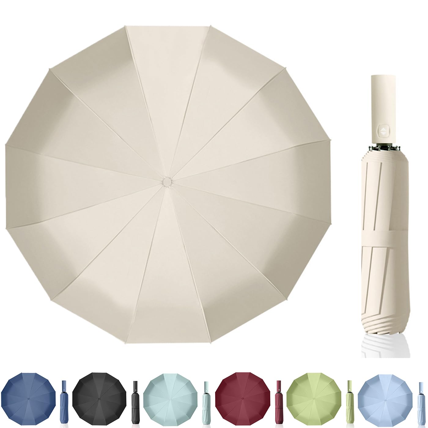 Maibar Parapluies Pliants Compact Protection Contre Le Vent