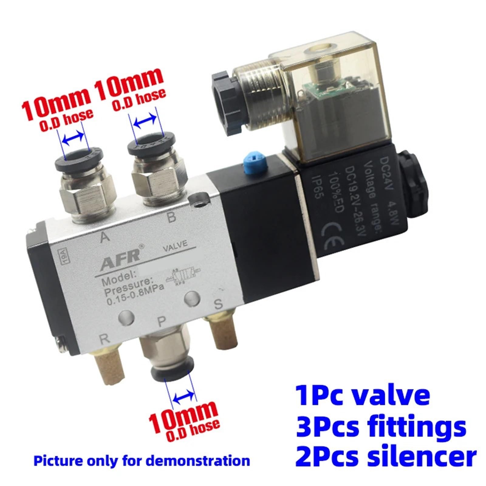 4V410-15 2 pozycje 5 sposobów 24 V 110 V 220 V 5 2 zawór pneumatyczny 12 V elektromagnetyczny zawór pneumatyczny elektryczny zawór magnetyczny (z mocowaniem 10 mm, AC380V)