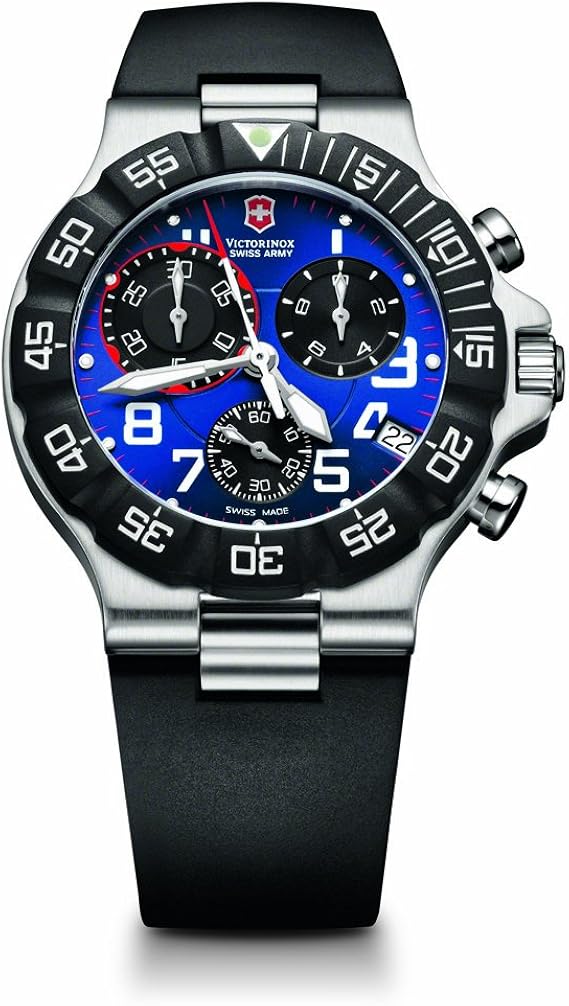 Swiss Army 241406 41mm Stainless Steel Case Black Rubber Mineral Men's