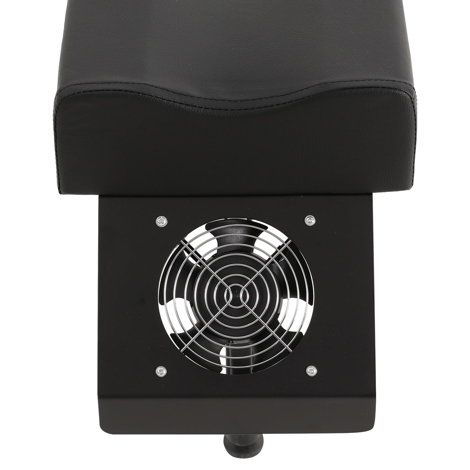 Pediküre Hocker, 2 in 1 Fußablage Fusspflege Stuhl Höhe 41 cm mit Staubreinigungsventilator, Fußpflege Pediküre Beinauflage tragbar für SPA Salon Nagelstudio (Schwarz)