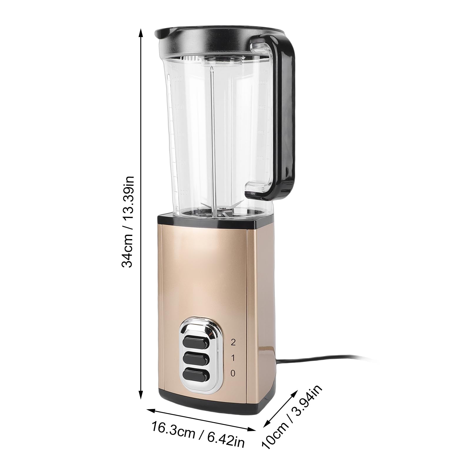Generic Osobisty Kompaktowy Blender Wydajna Sokowirówka o Mocy 300 W do Domowej Kuchni, Wyciskarka do Soków Owocowo-warzywnych o Pojemności 1 L (wtyczka UE)