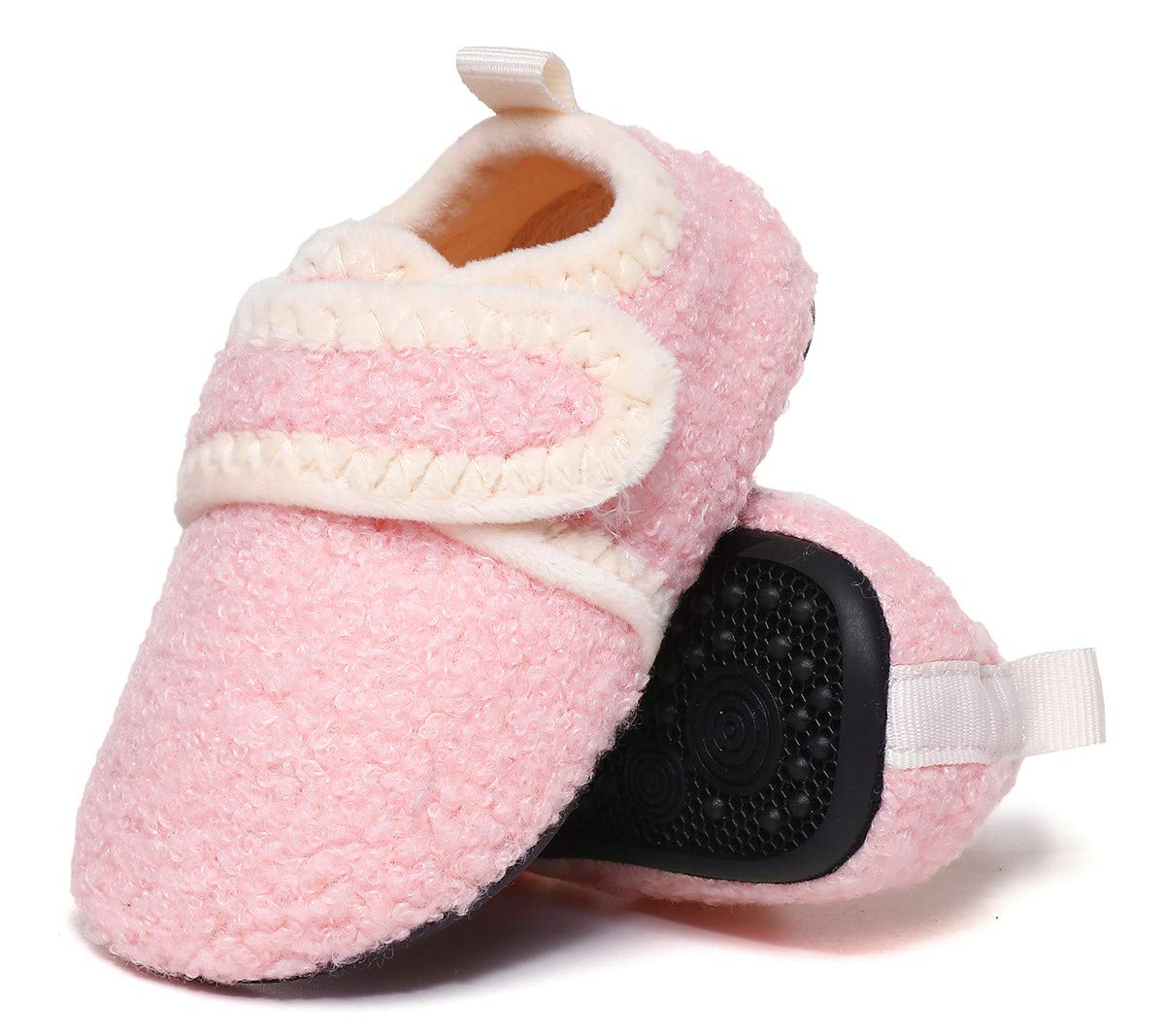 Toddler Boys Girls Rubber Sole Indoor House Slippers Lightweight