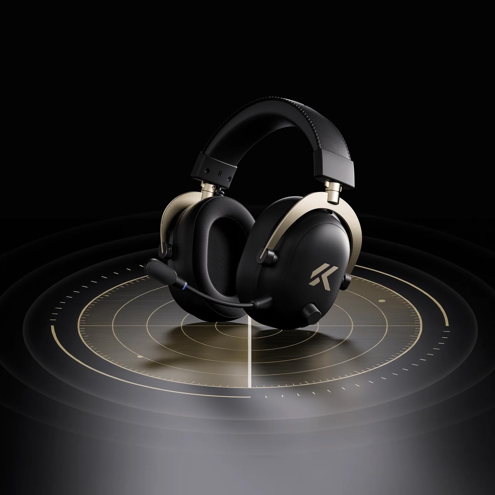 MCHOSE V9 Turbo+ Cuffie da gioco wireless RGB con stazione di ricarica magnetica, cuffie da gioco con suono surround 7.1 con microfono a cancellazione del rumore, bassa latenza di 15 ms, leggere, per