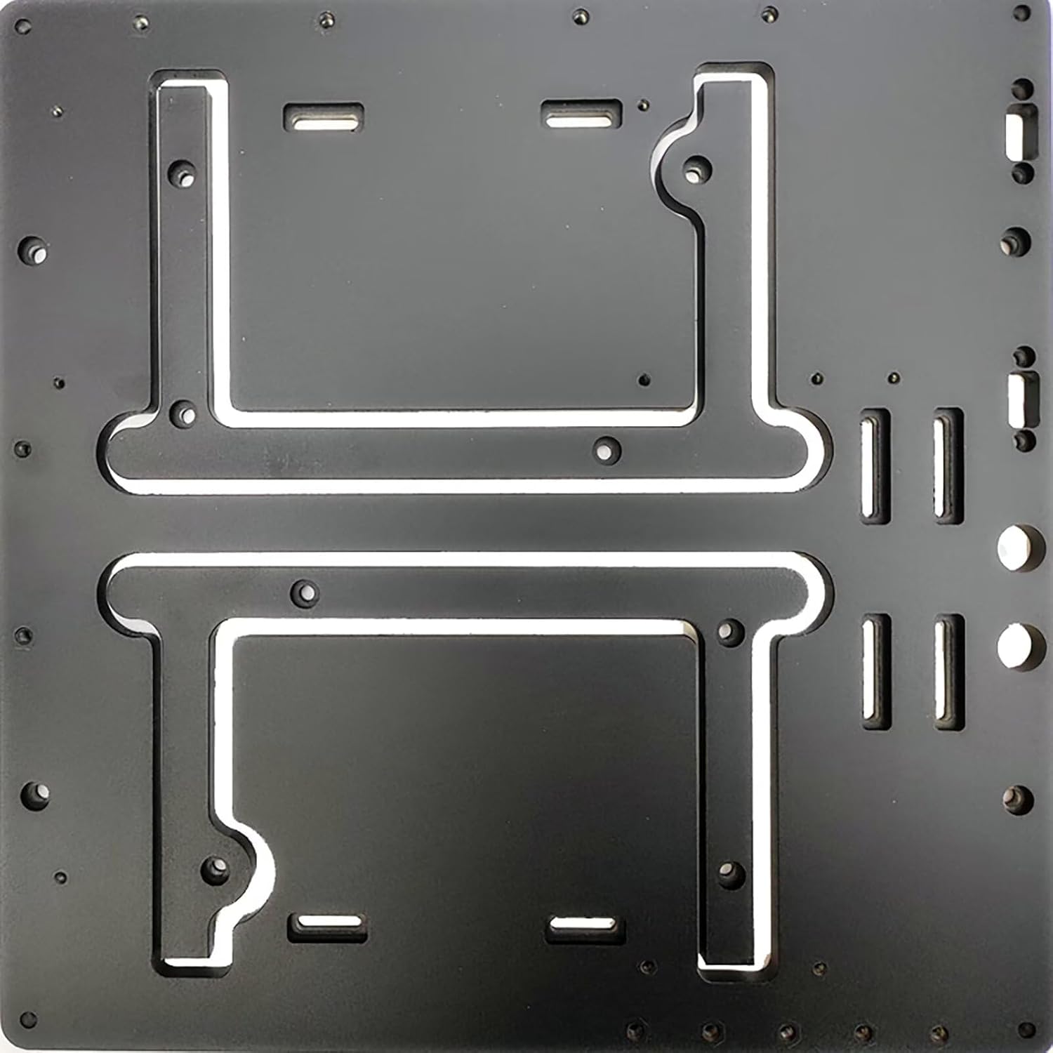 Open Air Frame Computer Case PC Test Bench Aluminum Cases Shell, Support Installation of Water Cooling Devices Compatible with ITX/MATX/ATX Motherboards, Silver & MATX