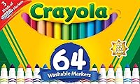 Vista 1 de Marcadores Crayola lavables, amplia línea, 64 unidades, Variados