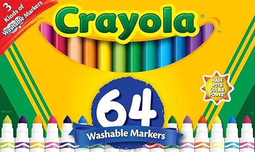 Miniatura 1 de Marcadores Crayola lavables amplia línea 64 unidades Variados