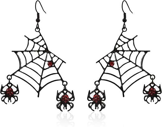 Halloween Spider Web Earrings for Women Black Spider&hellip;