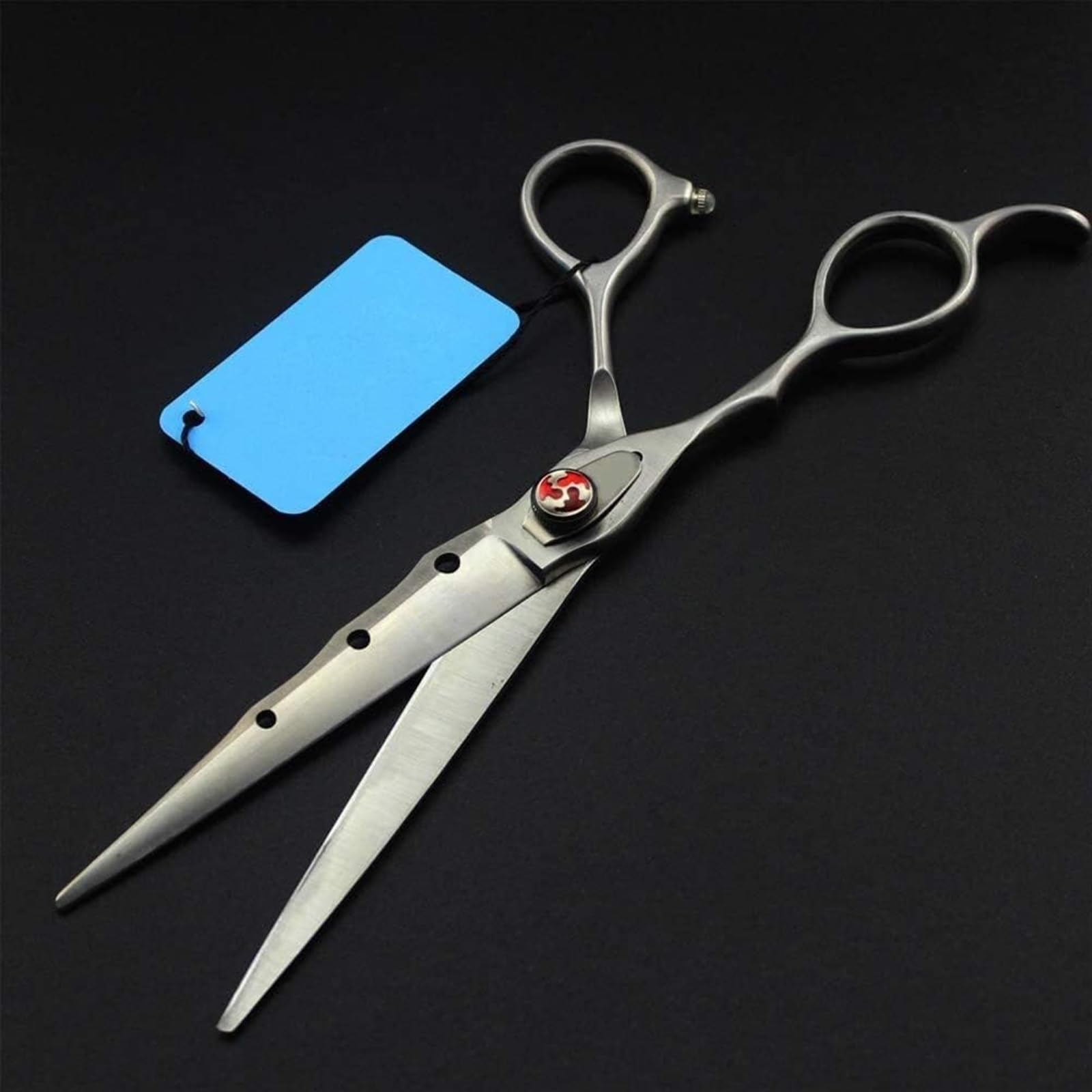 Set di forbici professionali da barbiere da 17,8 cm, per mancini e per sfoltire, in acciaio inox affilato