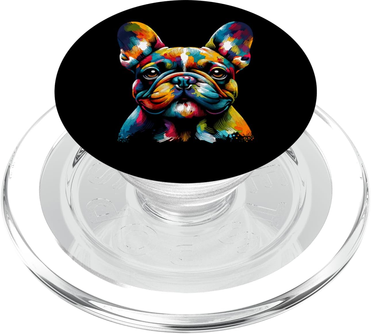 French Bulldog Lover Colorful Watercolor Funny Cute Frenchie PopSockets MagSafe PopGrip for iPhone