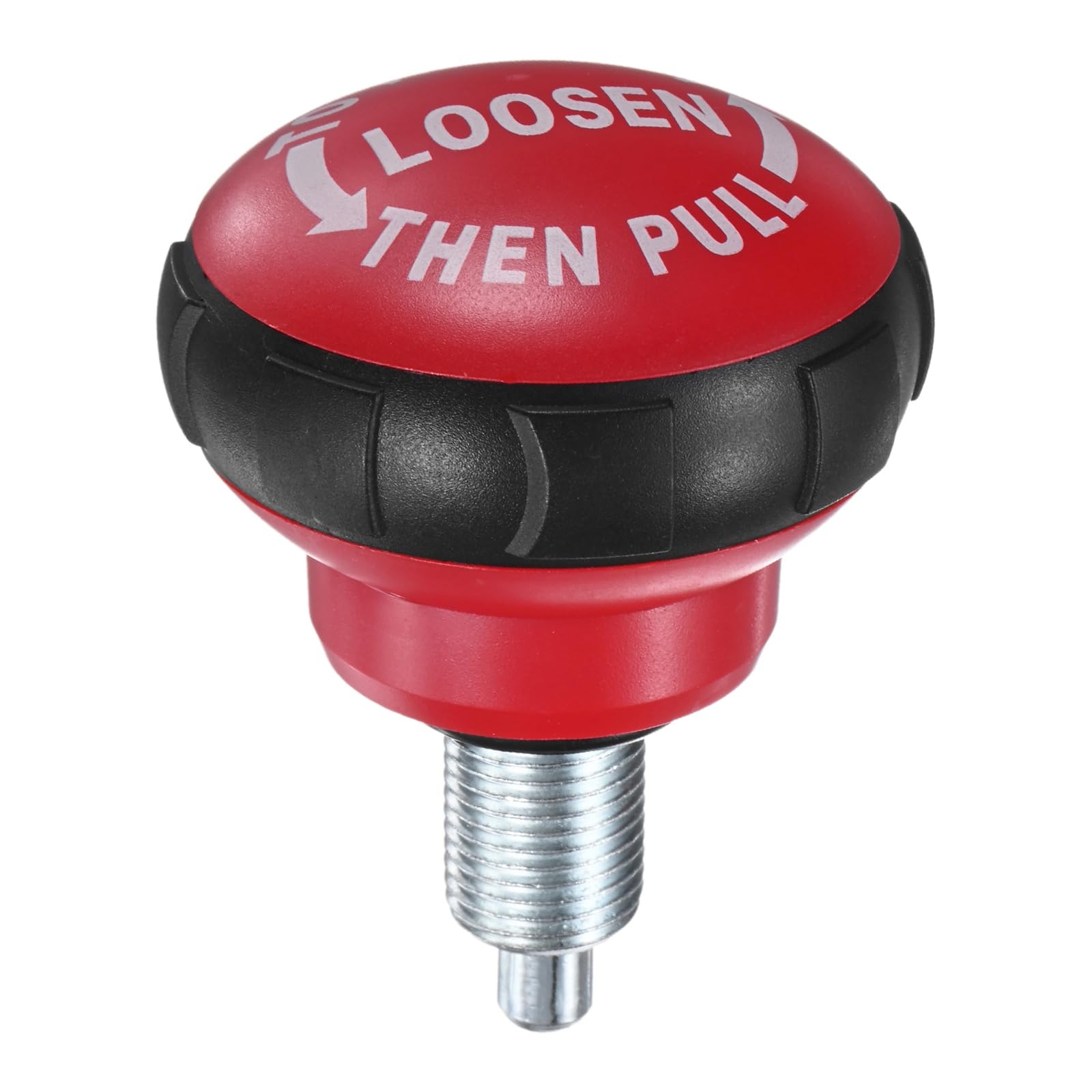 M METERXITY 2-Pack Pull Pin Spring Knob, M16 Carbon Steel Hemisphere Pop Pull Pin Adjustment Bikes Knob for Fitness/Bicycle Equipment/Exercise, Replacement Parts Pin Screw [Black Red]
