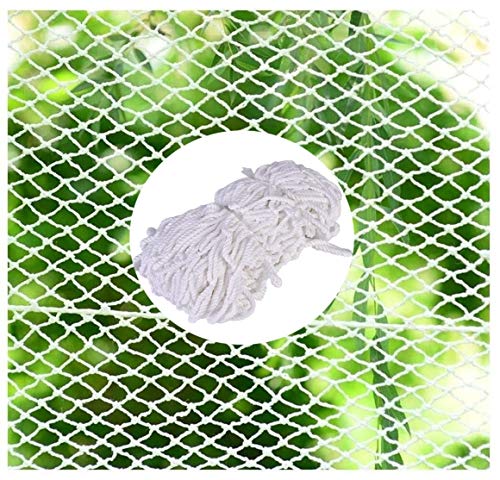 ZGQSW Outdoor Partition Protection Net, Cat Net for Balcony Anti-fall Net Stairs Child Safety Net Construction Nylon Net, White (Size : 2 * 8M(7 * 26ft))