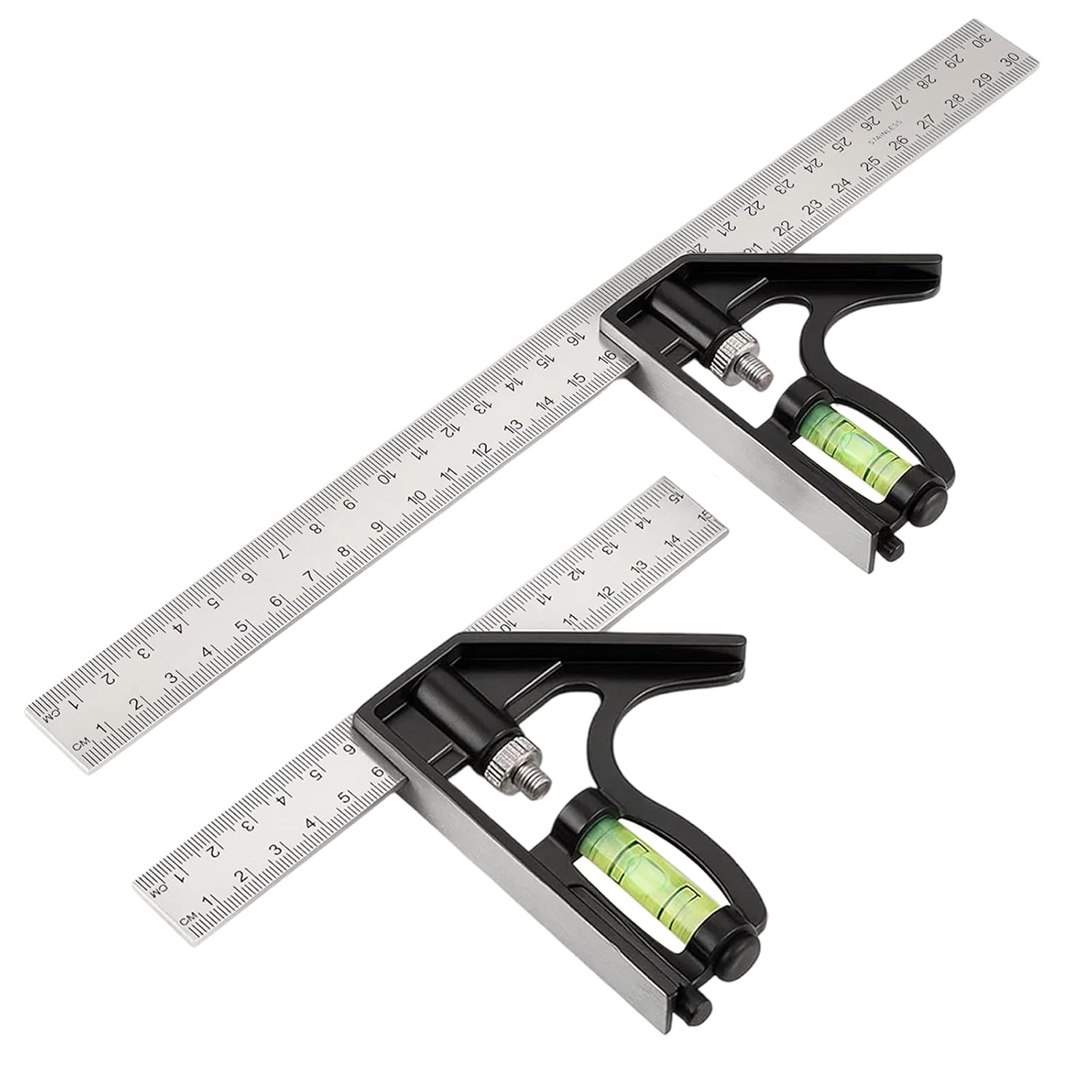 Set Square, 2-Piece Multifunctional Right Angle Ruler, Professional ...