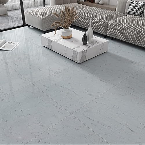 Miniatura 2 de Norine Suelo autoadhesivo de vinilo de mármol de 12 x 12 pulgadas, azulejos adhesivos extraíbles impermeables para dormitorio, baño, cocina, paquete