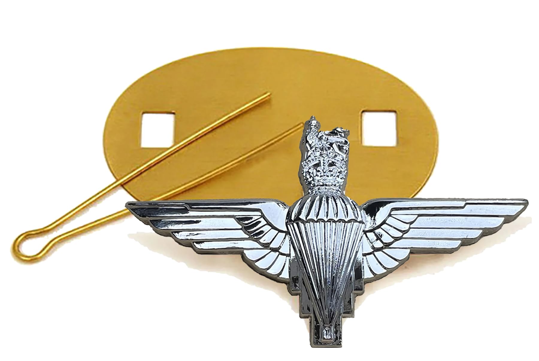 Cl Distribution Silver Official Issue Parachute Regiment Kings Crown Cap Badge
