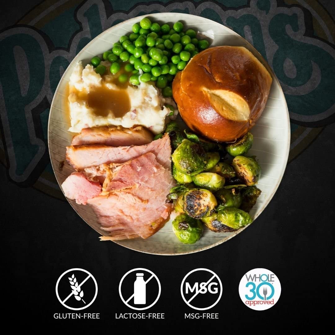 Pederson's Farms, Uncured No Sugar, Spiral Sliced Bone In Half Ham, (6 lbs weight avg) Serves 8-10, Fully Cooked, No Sugar Added, Keto, Paleo, Whole30 Friendly, No Nitrites or Nitrates, Holiday Ham, Made in the US