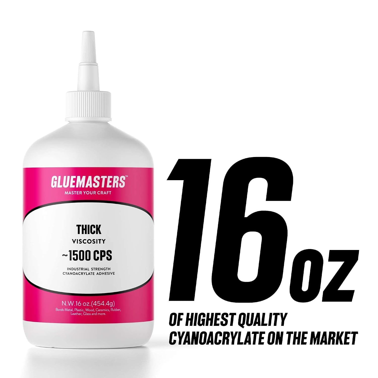 Bundle № 4-2 oz and 16 oz Thick Viscosity Adhesive for Plastic, Wood and DIY Crafts