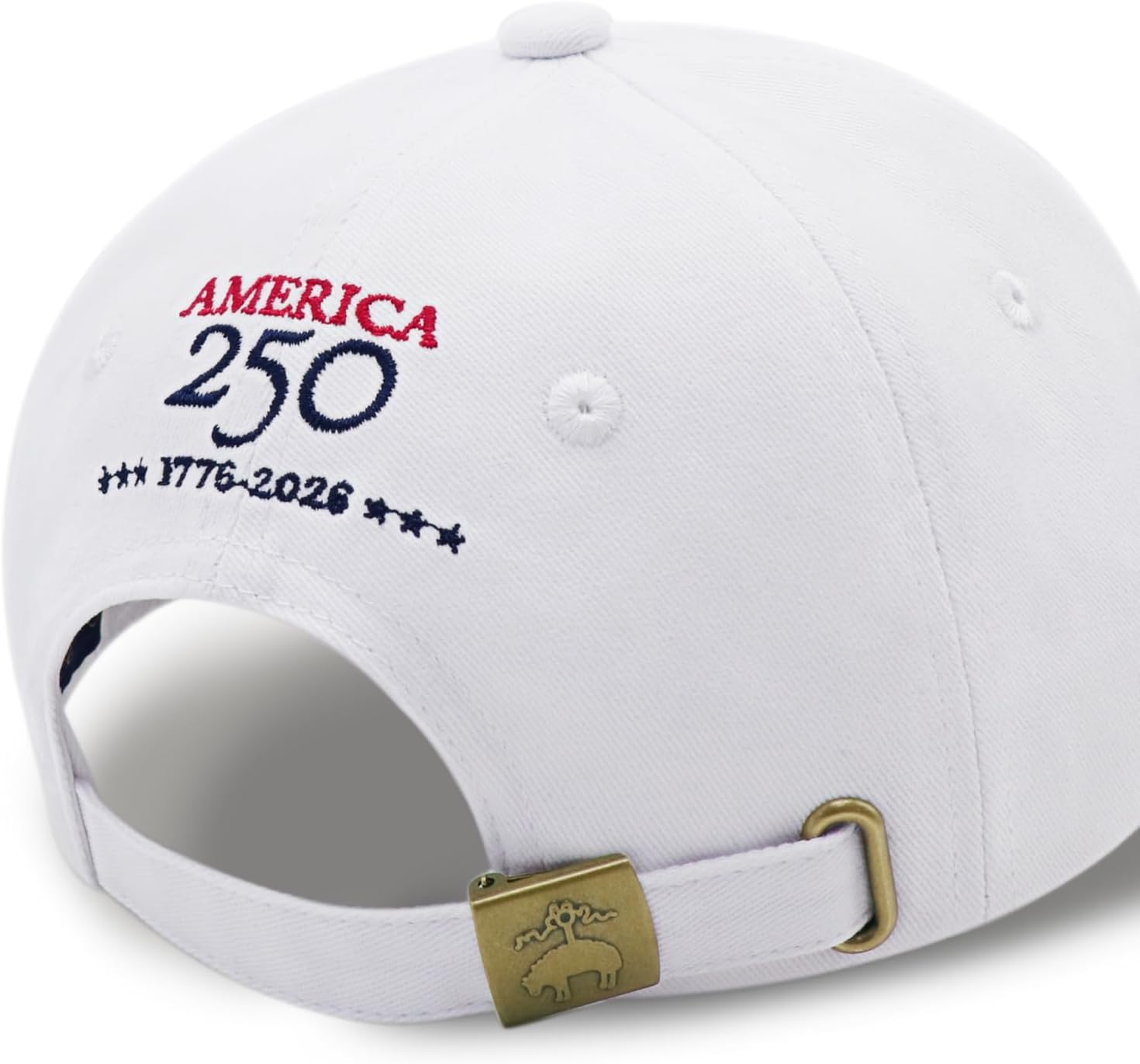 Brooks Brothers Men's America 250th 100% Cotton Twill Baseball Cap - Woven Logo One-Size Adjustable Hat