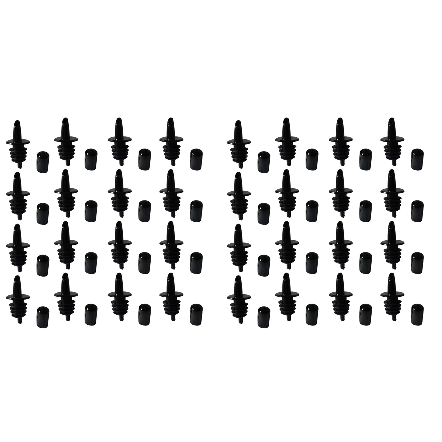 Hndhbfgrt 100PCS Bottle Pourers Syrup Pourer Pour Spouts Plastic Liquor Bottle Pourers with Rubber Pourers Dust Cap Covers