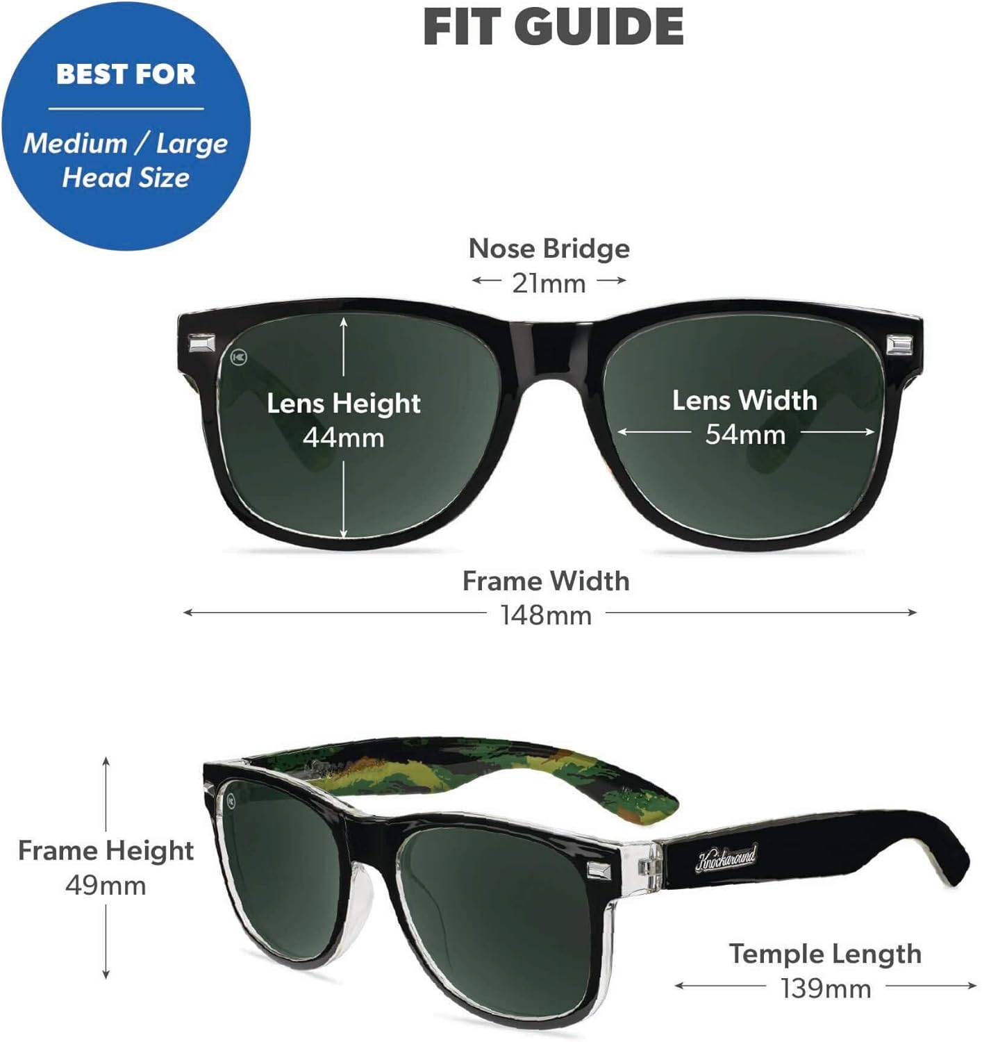 Knockaround Fort Knocks Polarized Sunglasses for Men & Women - UV400 Protection
