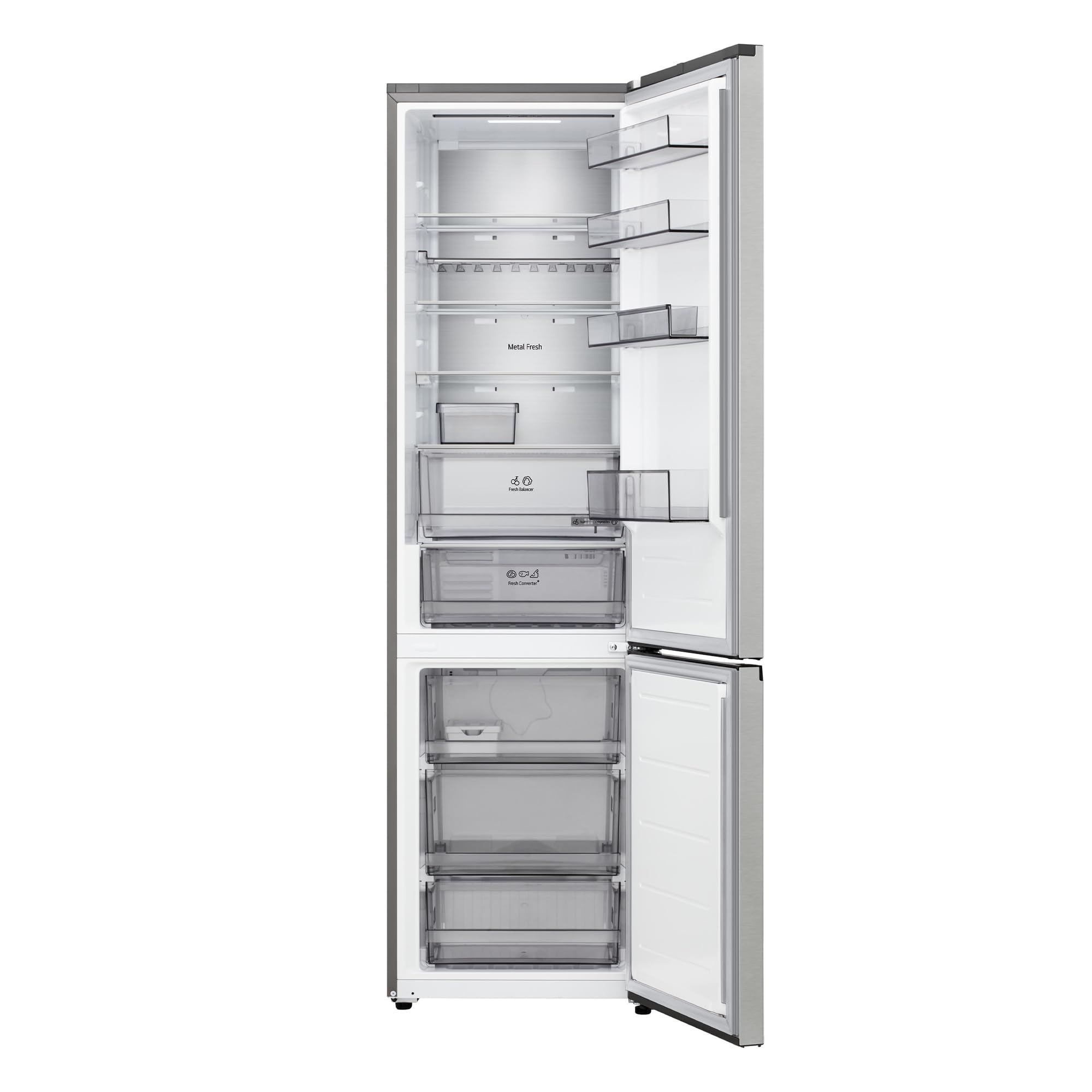 LG GBBS525APY lodówko-zamrażarka do zabudowy (375 l, wysokość 203 cm, szerokość 59,7 cm) z 112 kWh/a i Smart Inverter Compressor®
