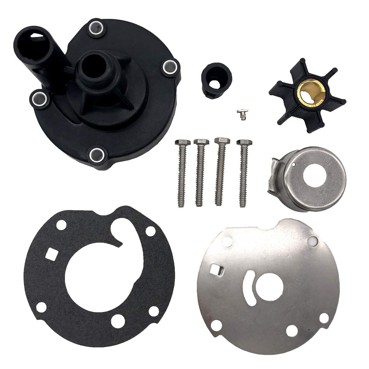 spartshome Water Pump Impeller Repair Kit Replacement for 763758 Fit for Johnson Evinrude 5.5 6 7 HP 1954-1979 Replaces 0763758 778166 391391 382797