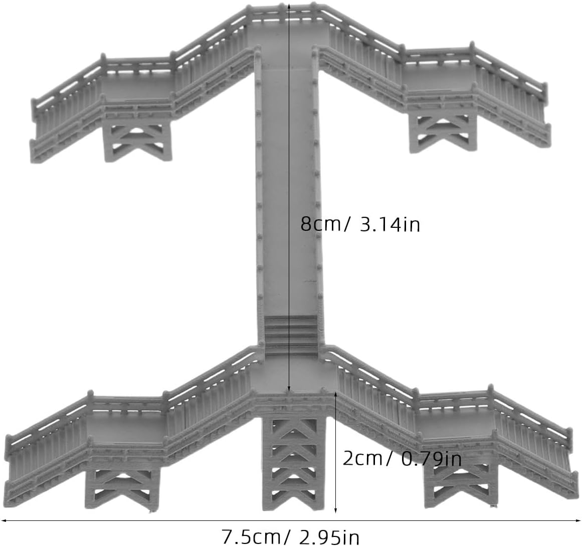 Mini Footbridge Model for Railway Layout and Sand Table Display