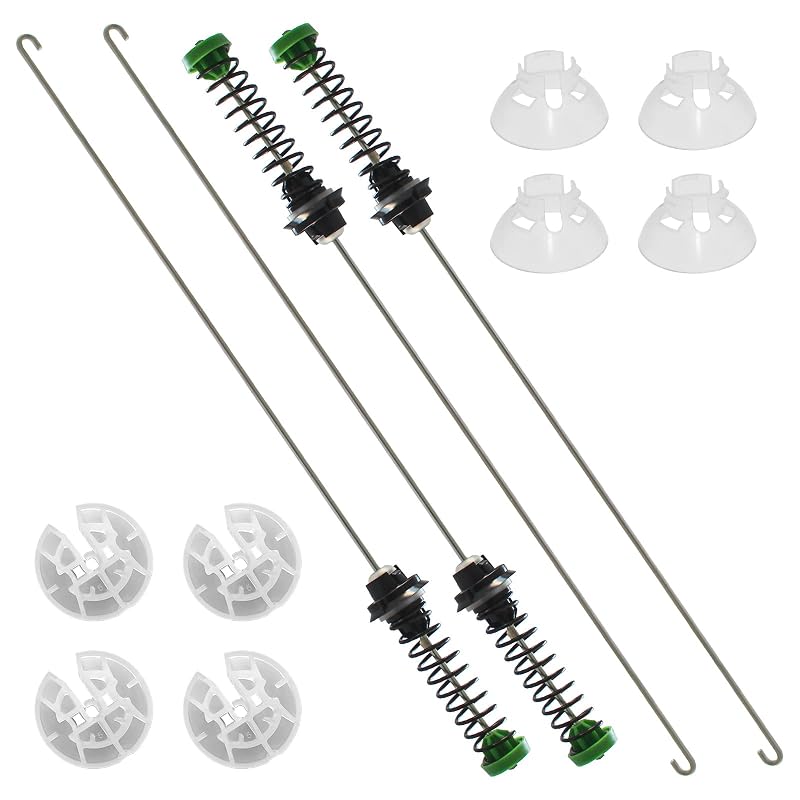 Kit de Hastes de Suspensão para Lavadora W11130362 BOSRUIDA com Molas e Buchas, 12 peças