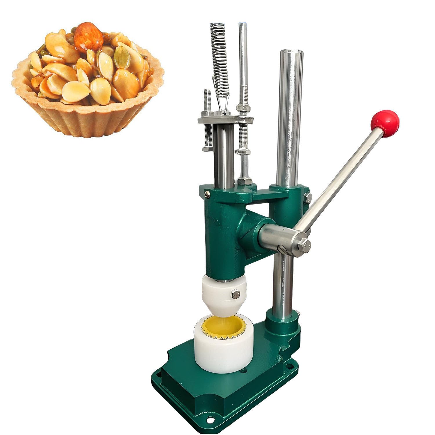 GLBMXDD Manual Egg Pie Press Machine,with 1 Mold Kitchen Baking Tools, Cheese Tart Crust Press Machine,or Making Egg Tart Pie Crepe Cookies,cheese tarts, flower-shaped tarts Y28