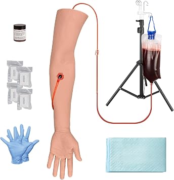 Tourniquet Arm Trainer & Wound Packing Trainer Kit, Bleeding Control Training Arm Model for Stop the Bleeding Practice, Trauma Wound Care Practice Simulator for Medical Students