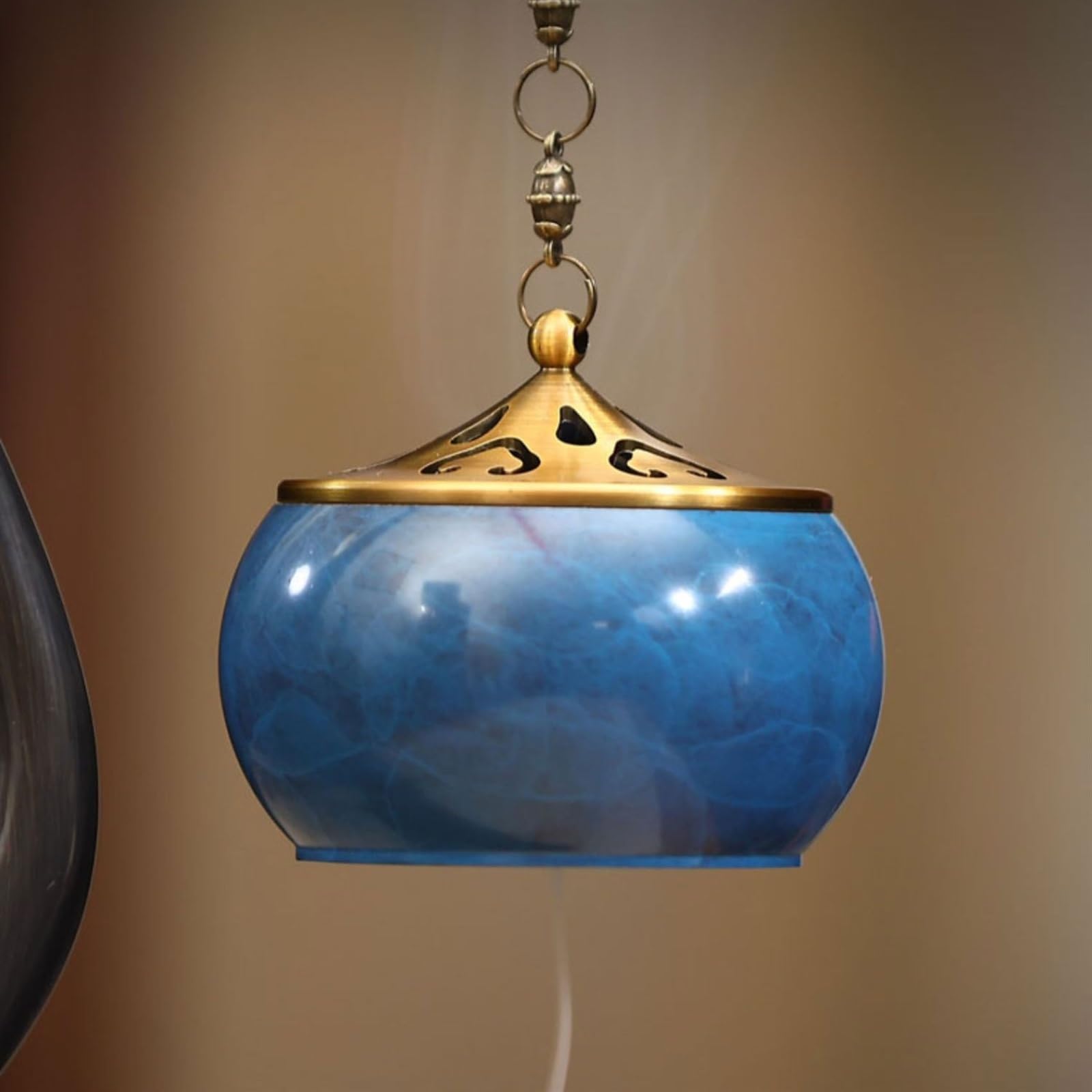 Recogedor de Cenizas Quemador de Incienso Colgante Cobre, Quemador reflujo, Soporte en Forma Elefante, colección Regalos Decorativo