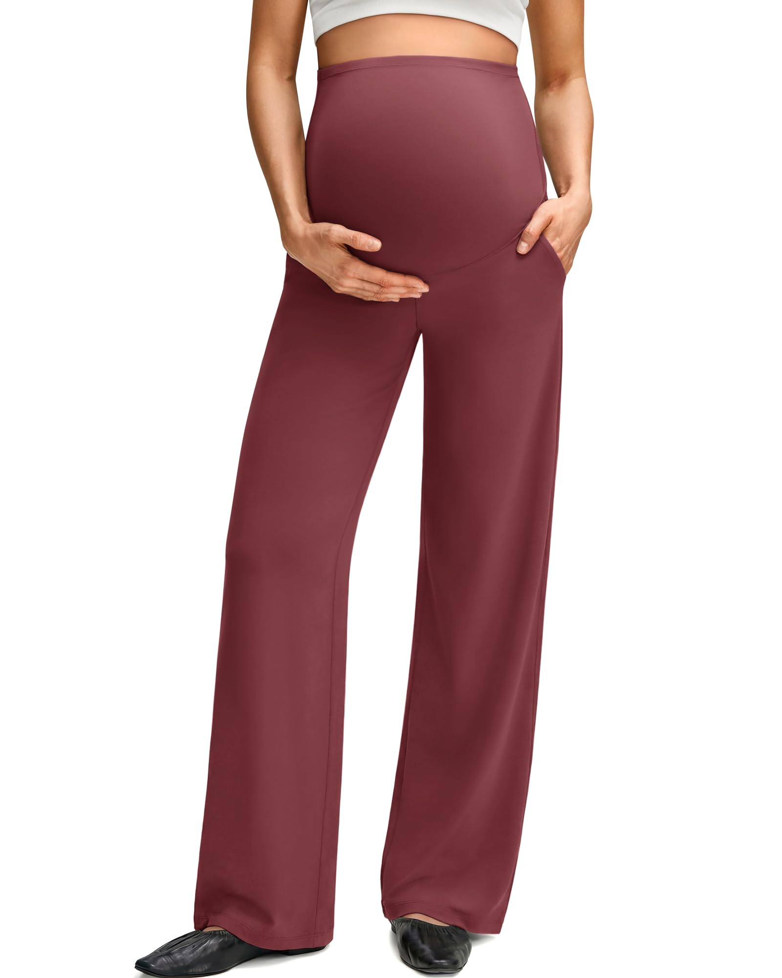 G4Free BareFeel Maternity Pants Over the Belly Pregnancy Trousers for Work