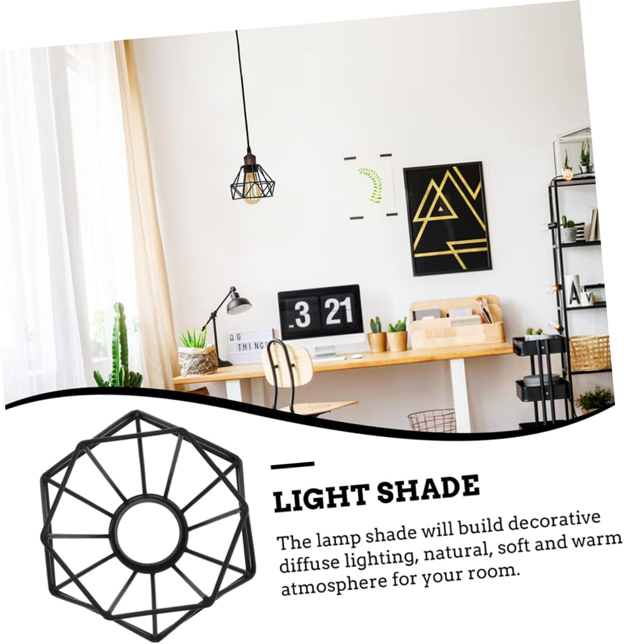 Vintage Ceiling Diamond Shape Lampshade Industrial Metal Wire Lamp Shade Replacement Cover for G4 Led Bulbs Compact Retro Pendant Light Guard for Home Kitchen Bar Hallway Decor