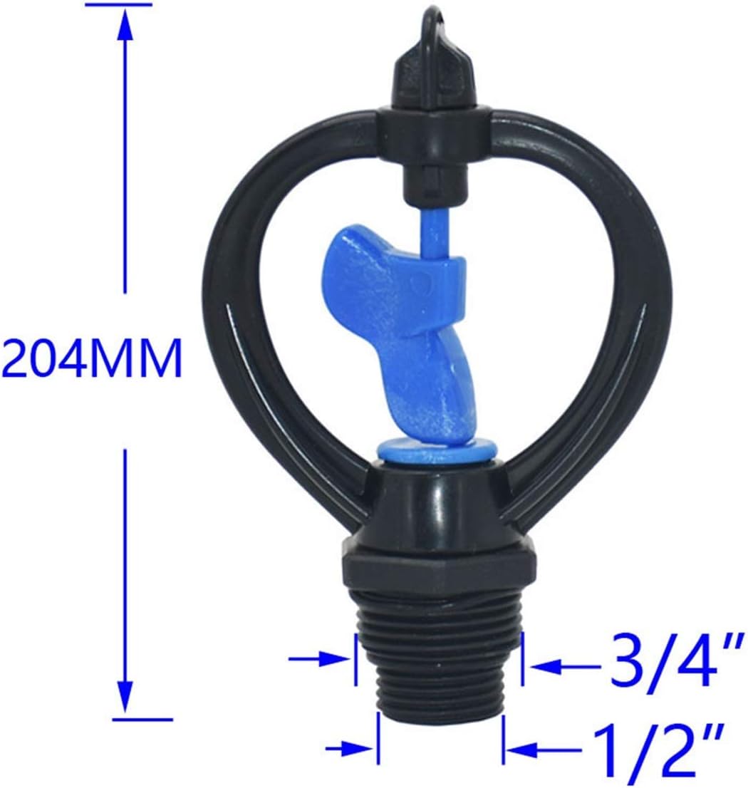 Gardening Watering System Tools 1/2 3/4 Inch Garden Lawn Sprinkler Farm Rotating Sprinkler 360 Degree Lawn Garden Gardening Watering 20PC (Color : 1I2 3I4)